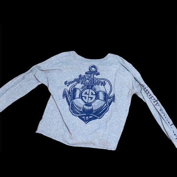 Cute women Simply Southern crop Top size large - Picture 5 of 5